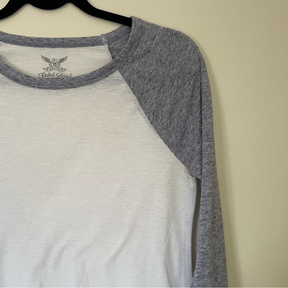 Faded Glory | Blue and White Baseball Tee | Size Small - Picture 5 of 9